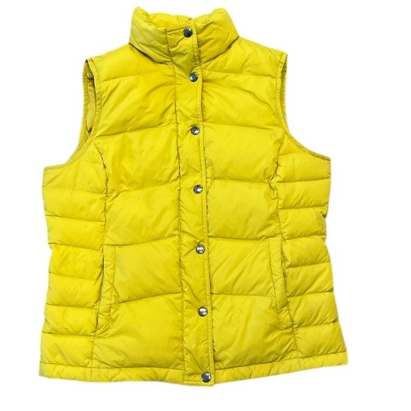 Lands' End Jackets & Blazers - Women’s Lands' End Small Down Filled Mustard Yellow Puffer Vest
